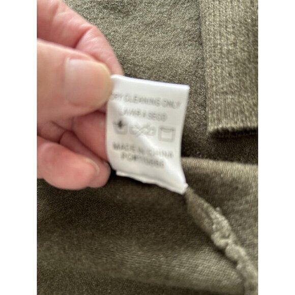 Pink Clover Stitch Fix Olive Green Penton Stretch Open Cardigan Sweater Size M - Picture 9 of 11